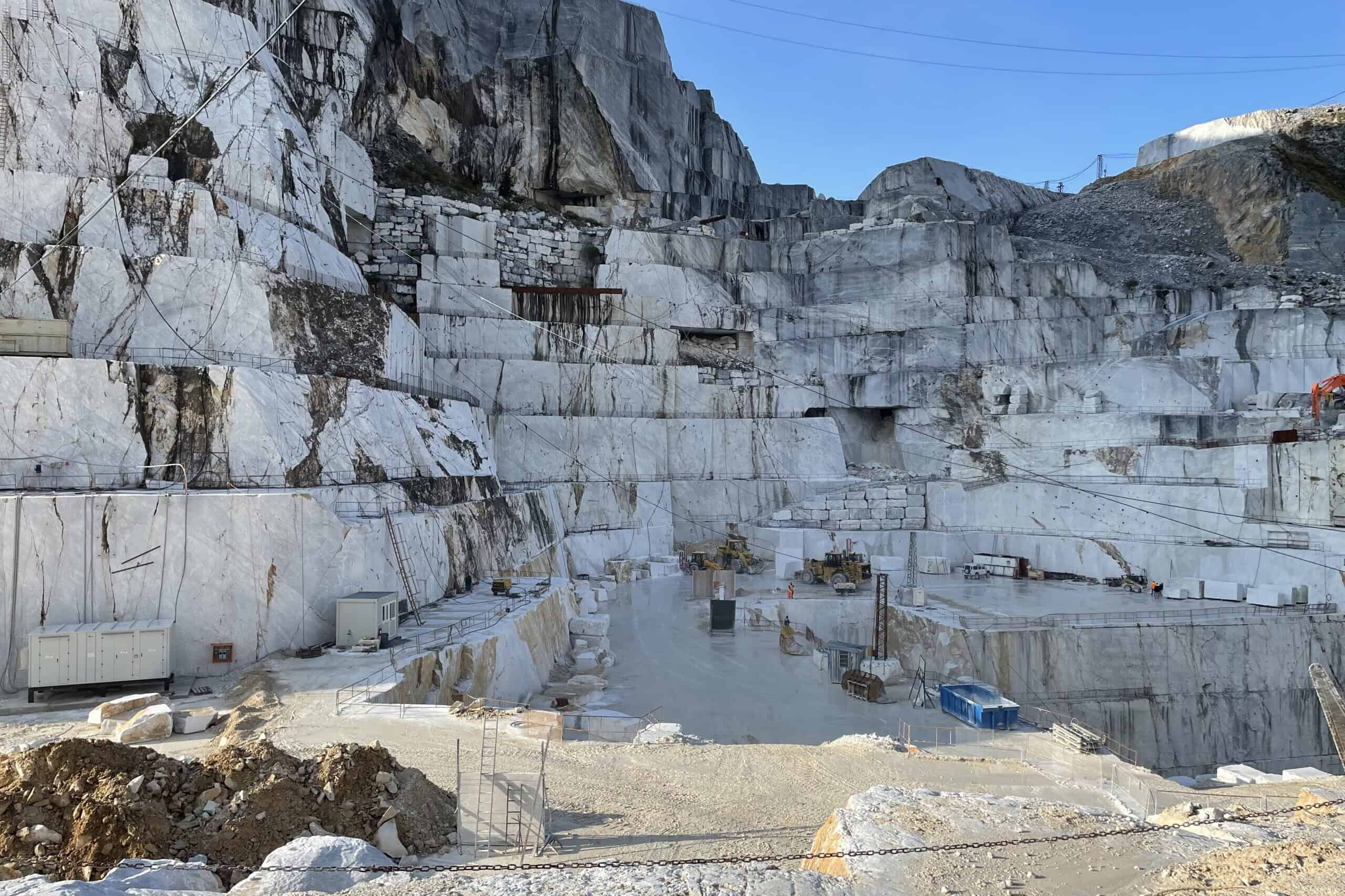 Natural stone quarry in Carrara, Italy